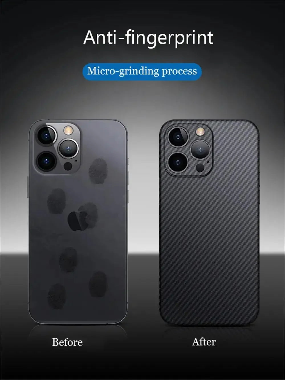 Luxury Ultra Thin Carbon Fiber Matte Case for Iphone 15 14 13 12 Mini 11 Pro Max 15Pro XS XR X 6 7 8 plus SE 0.2MM PP Back Cover