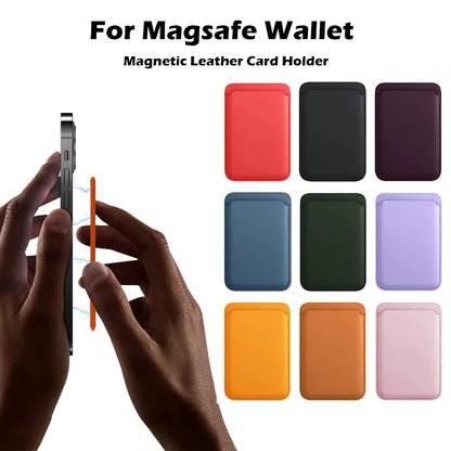 Original for Magsafe Magnetic Leather Wallet for  Iphone 15 14 13 12 11 Pro Max plus Phone Card Bag Holder Case Accessories