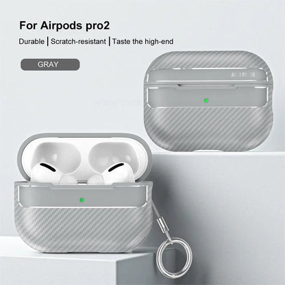 For Airpods Pro 2 Case Carbon Fiber Earphone Cover for Apple Airpods Pro 3 Third Generation Pro 2 Usb C Boxs Case with Hook