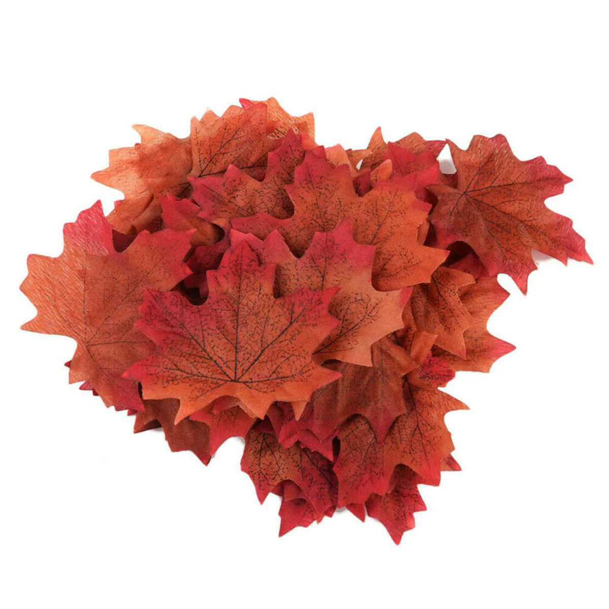 Artificial Autumn Maple Leaves – 100 or 200 Piece Fall Decor Set thumbnail 2