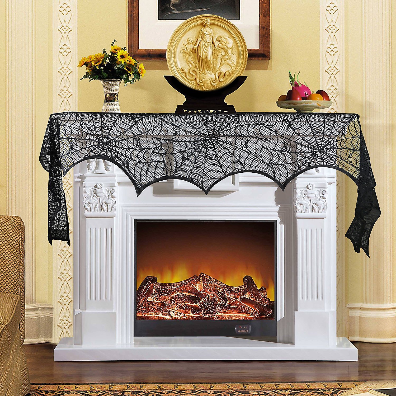 Black Halloween Lace Runners & Decorations thumbnail 4