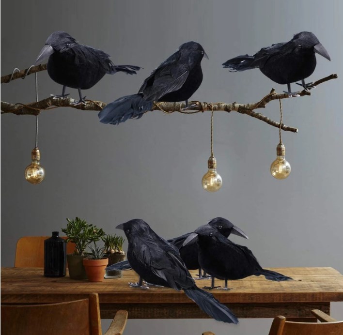 Artificial Halloween Crows