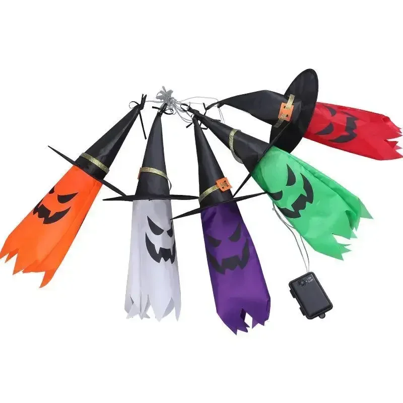 Halloween Witch-Hat String Lights — 5 Hats thumbnail 2