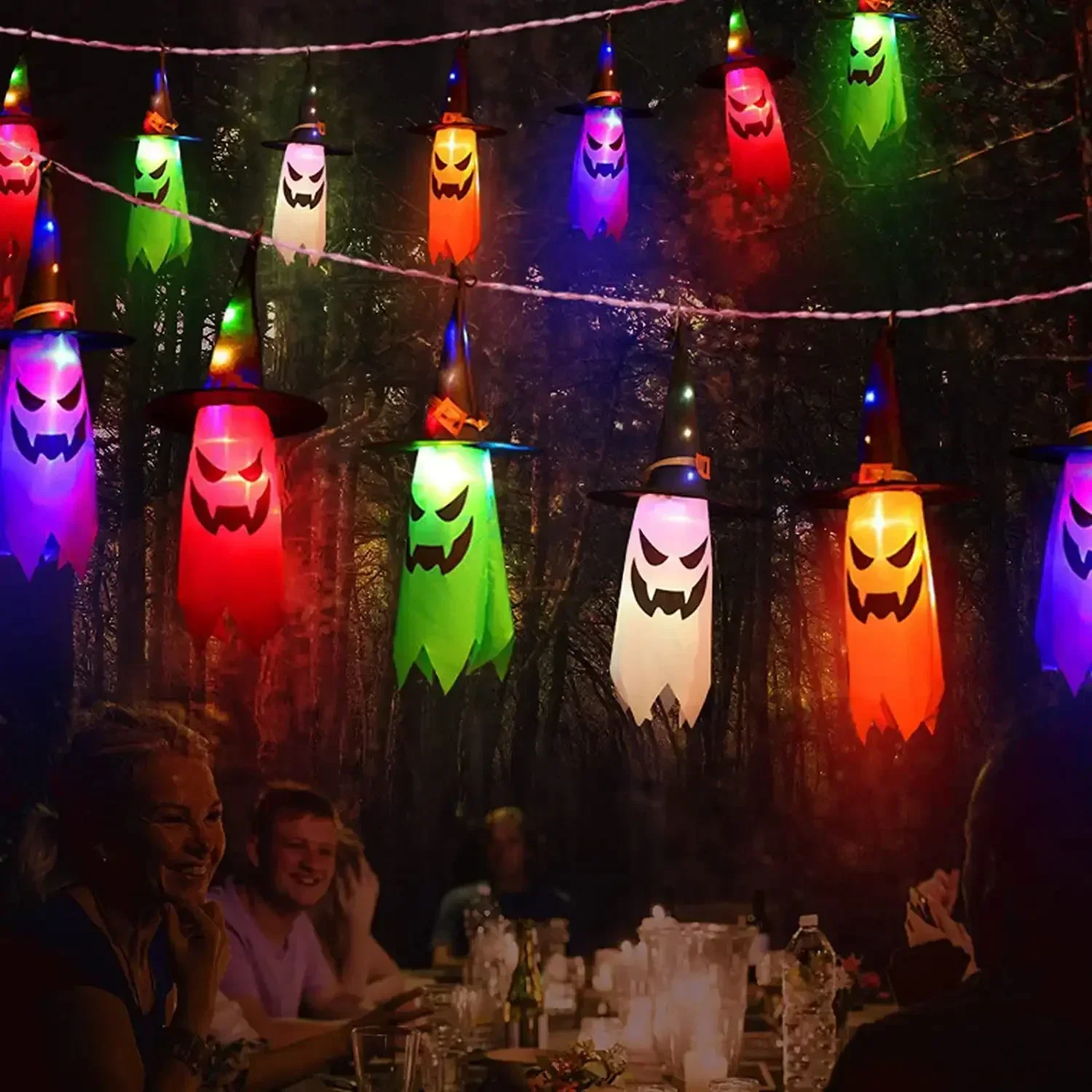 Halloween Witch-Hat String Lights — 5 Hats thumbnail 7