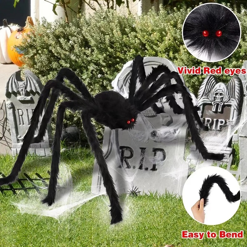 Posable Black Halloween Spider thumbnail 15