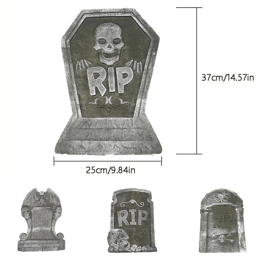 Halloween Foam RIP Tombstones — 4 Pack thumbnail 7