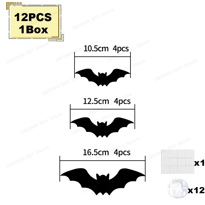 LED Halloween Bat & Spider Wall Decorations thumbnail 3