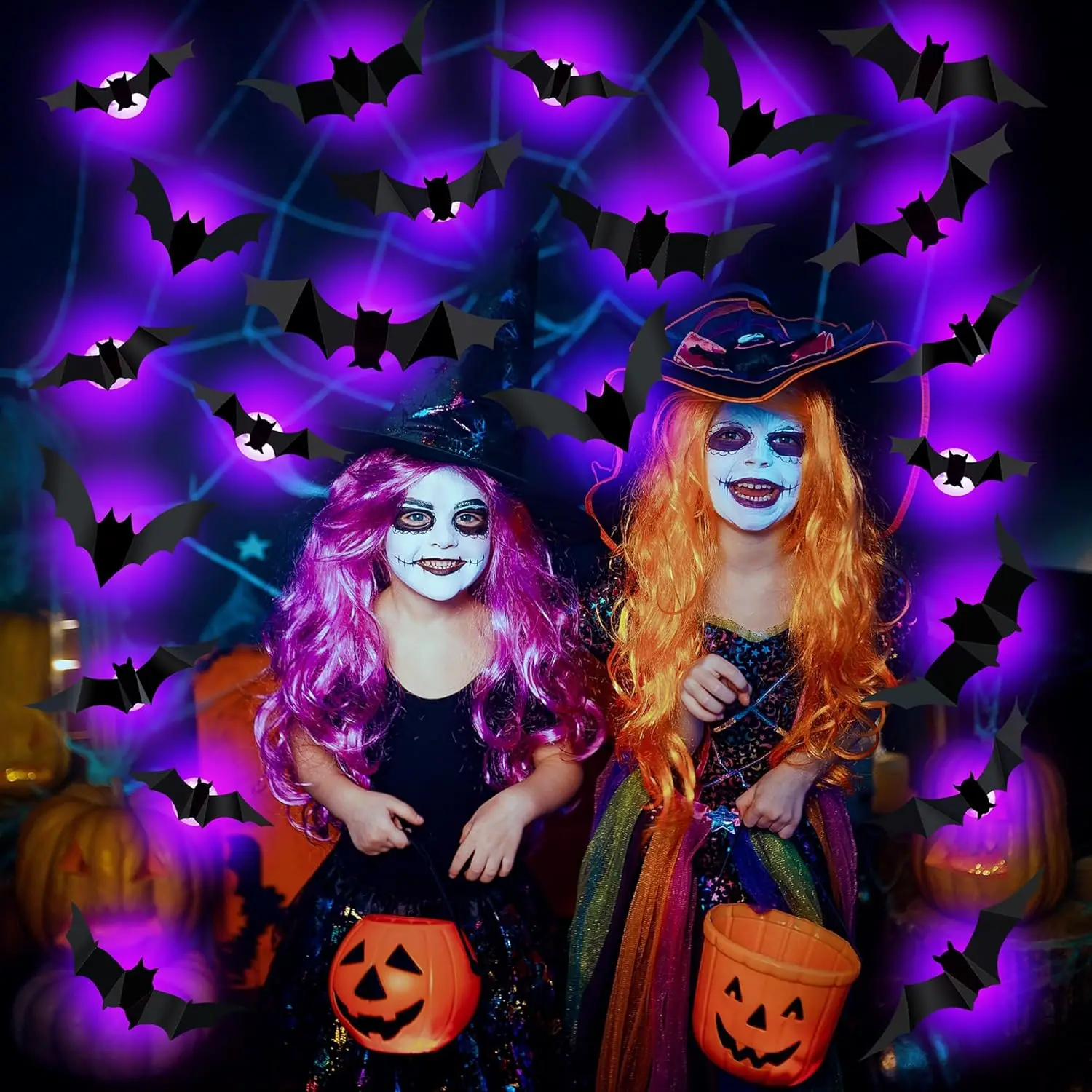 LED Halloween Bat & Spider Wall Decorations thumbnail 5