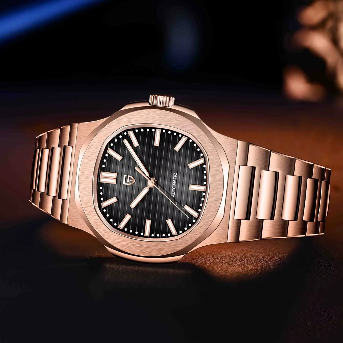 Pagani Design PD-1728 Rose Gold Black Automatic Watch thumbnail 1